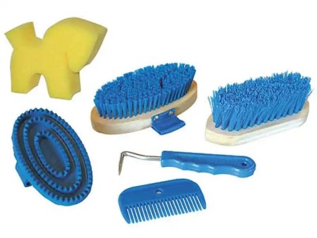 Kit pansage enfant bleu - Cheval %%sep%% %%sitename%%