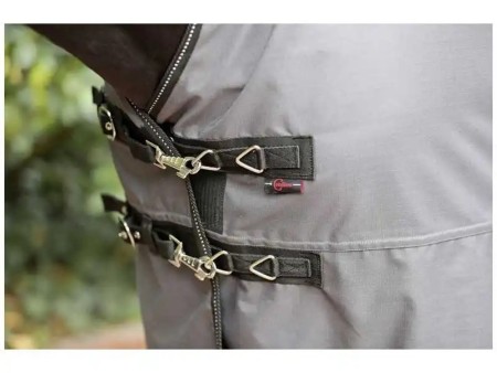 Couverture cheval Rugbe HighNeck grise imperméable %%sep%% %%sitename%%
