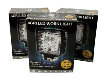 Phare de travail carré 9 LED 1700LM %%sep%% %%sitename%%